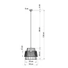 Suspension GATE, acier blanc , E27 - Pas cher