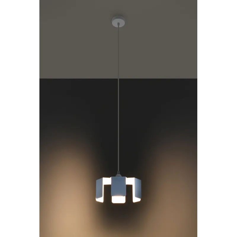 Suspension TULIP, acier blanc, E27 - Pas cher