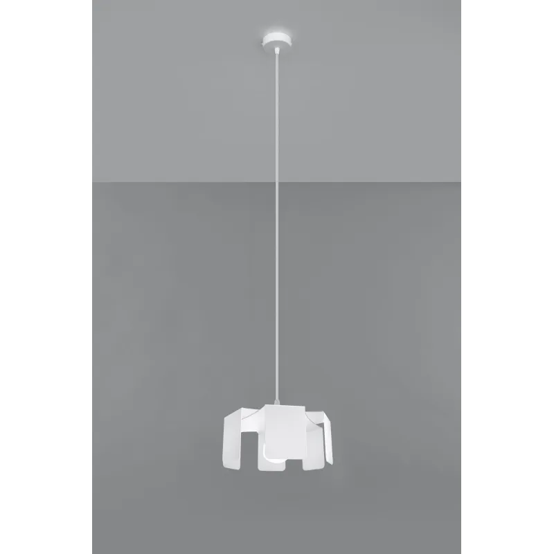 Suspension TULIP, acier blanc, E27 - Pas cher