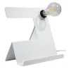 Lampe à poser INCLINE, acier blanc, E27 - Pas cher