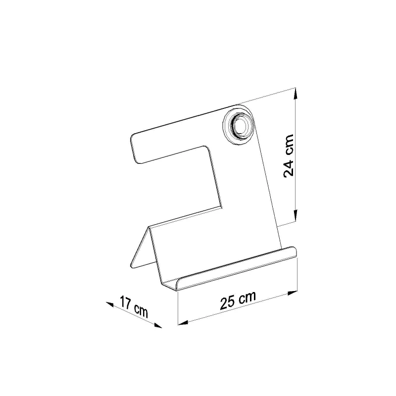 Lampe à poser INCLINE, acier blanc, E27 - Pas cher