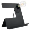 Lampe à poser INCLINE, acier noir, E27 - Pas cher