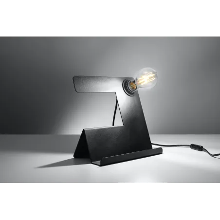 Lampe à poser INCLINE, acier noir, E27 - Pas cher