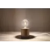 Lampe à poser SALGADO bois naturel, E27 - Pas cher