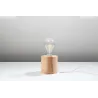 Lampe à poser SALGADO bois naturel, E27 - Pas cher