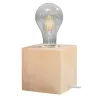 Lampe à poser ARIZ bois naturel, E27 - Pas cher
