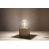 Lampe à poser ARIZ bois naturel, E27 - Pas cher