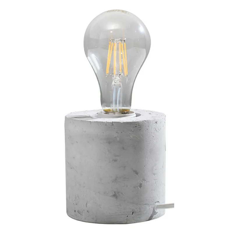 Lampe à poser SALGADO  béton gris, E27 - Pas cher