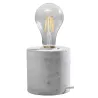 Lampe à poser SALGADO  béton gris, E27 - Pas cher