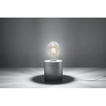 Lampe à poser SALGADO  béton gris, E27 - Pas cher
