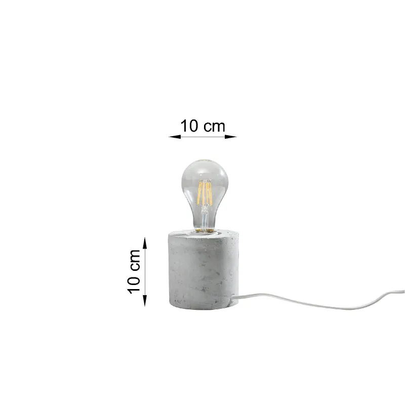 Lampe à poser SALGADO  béton gris, E27 - Pas cher