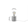 Lampe à poser SALGADO  béton gris, E27 - Pas cher