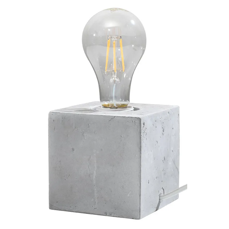 Lampe à poser ARIZ béton gris, E27 - Pas cher