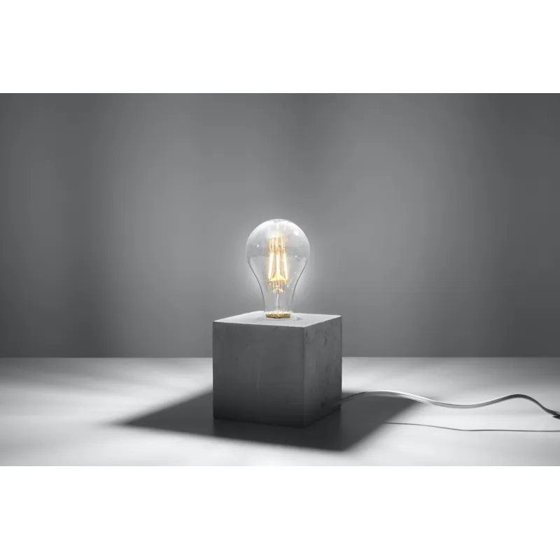 Lampe à poser ARIZ béton gris, E27 - Pas cher