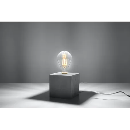 Lampe à poser ARIZ béton gris, E27 - Pas cher