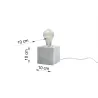 Lampe à poser ARIZ béton gris, E27 - Pas cher