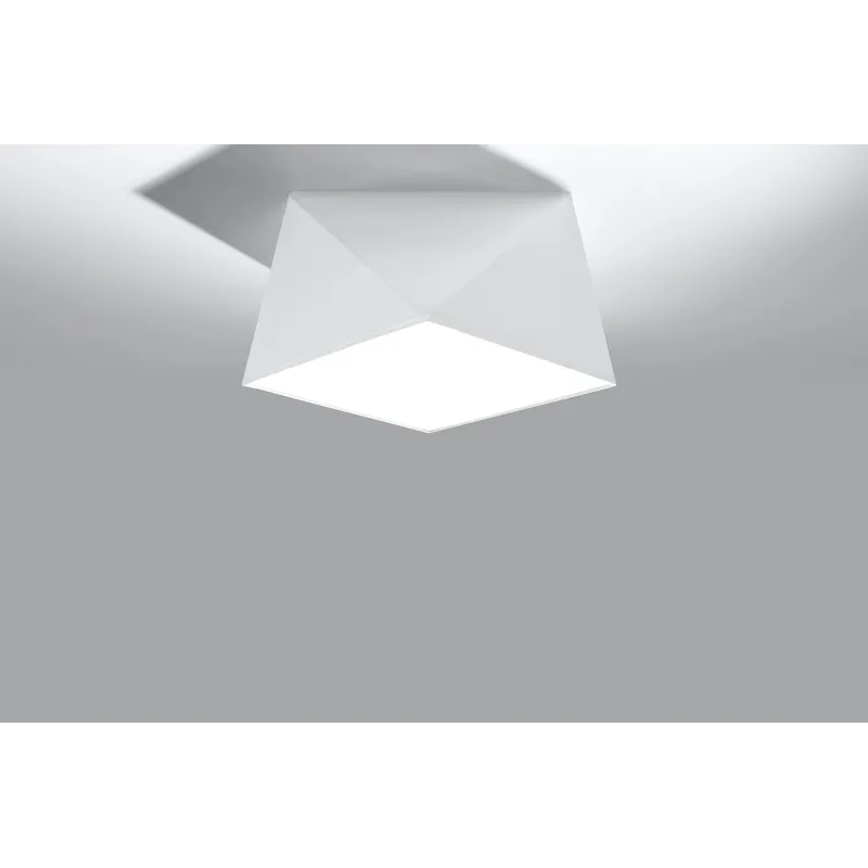 Plafonnier HEXA 25, PVC blanc, E27 - Pas cher