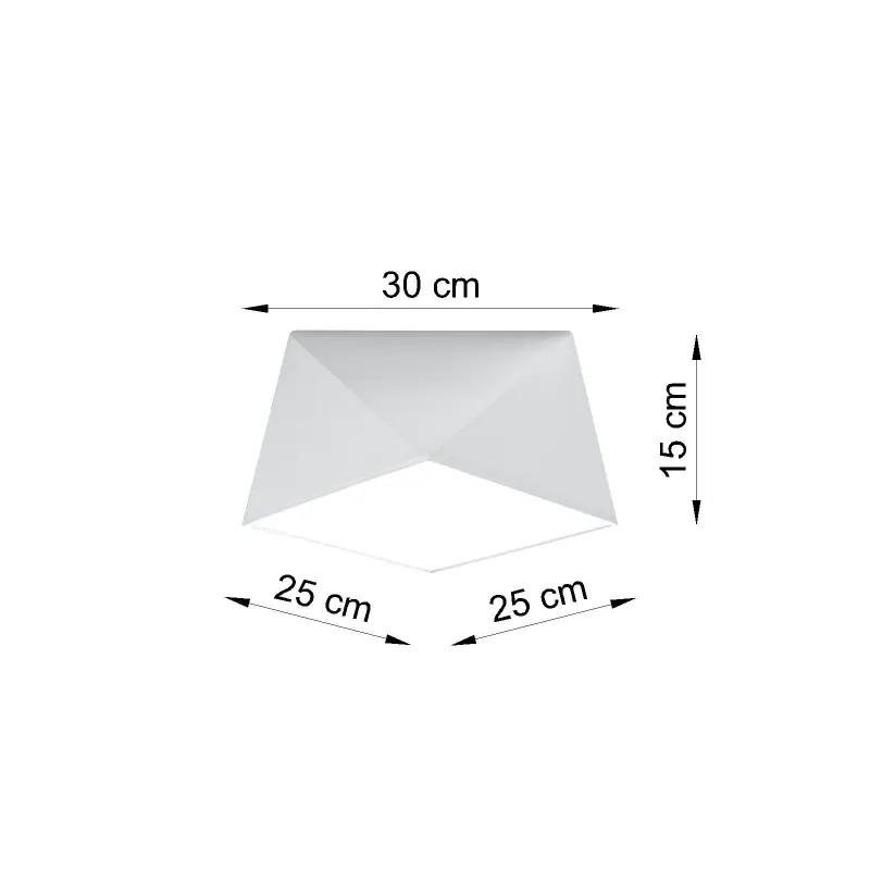 Plafonnier HEXA 25, PVC blanc, E27 - Pas cher