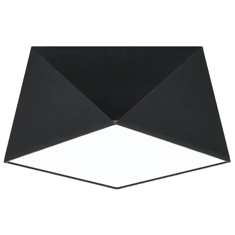 Plafonnier HEXA 25, PVC noir, E27 - Pas cher