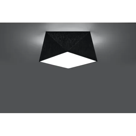 Plafonnier HEXA 25, PVC noir, E27 - Pas cher