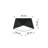 Plafonnier HEXA 25, PVC noir, E27 - Pas cher