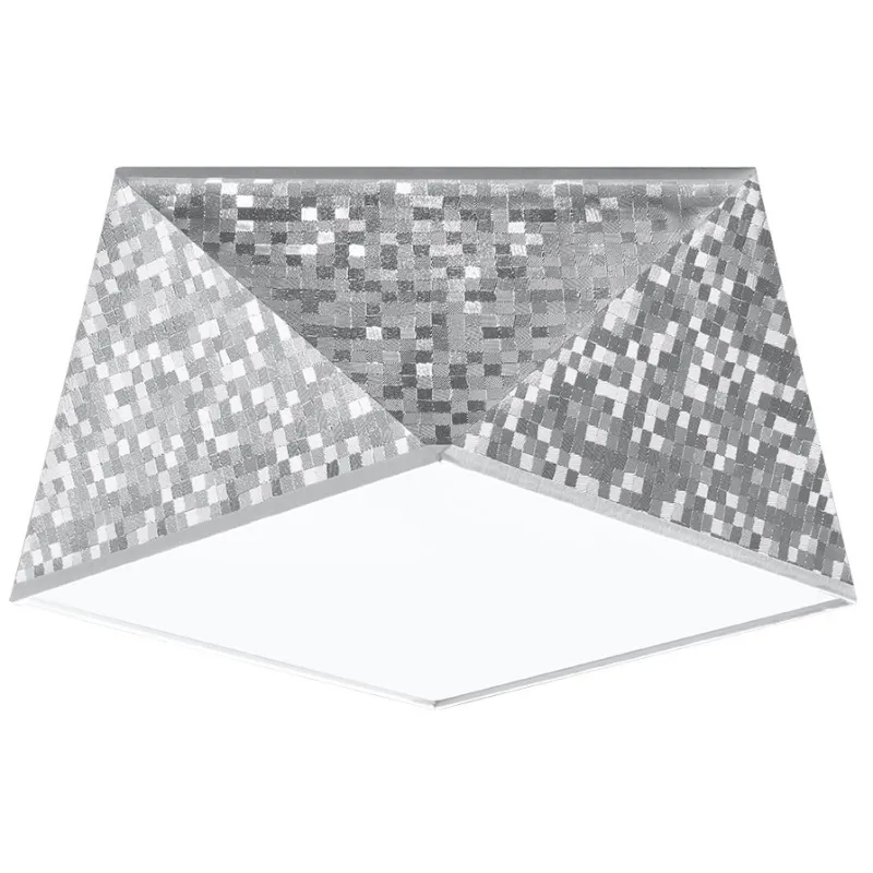 Plafonnier HEXA 25, PVC silver, E27 - Pas cher