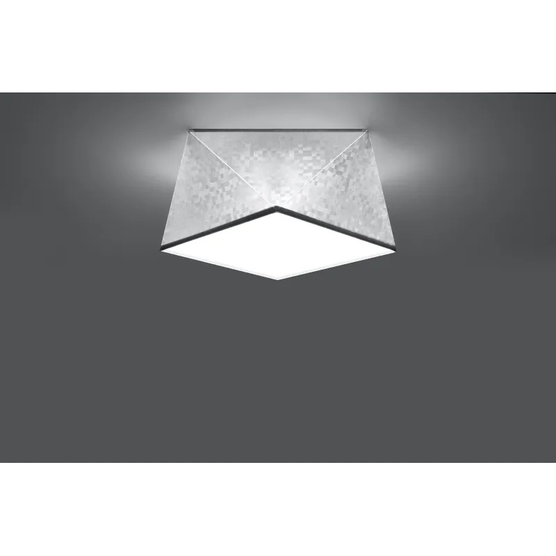 Plafonnier HEXA 25, PVC silver, E27 - Pas cher