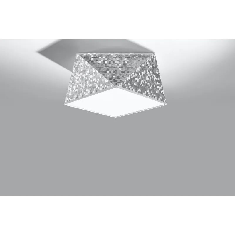 Plafonnier HEXA 25, PVC silver, E27 - Pas cher