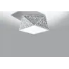 Plafonnier HEXA 25, PVC silver, E27 - Pas cher