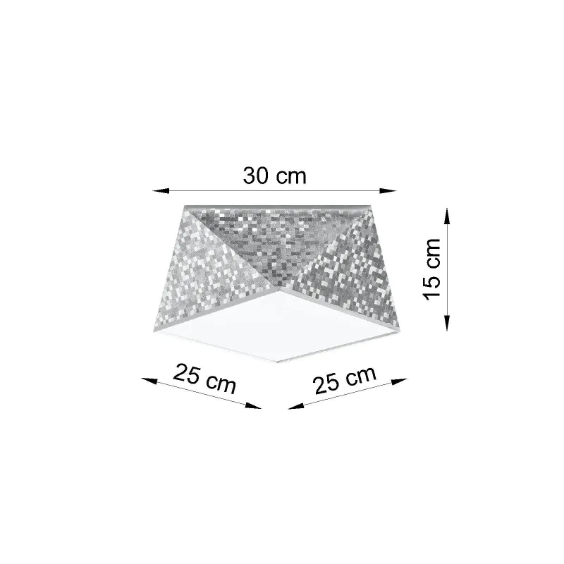 Plafonnier HEXA 25, PVC silver, E27 - Pas cher