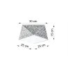 Plafonnier HEXA 25, PVC silver, E27 - Pas cher