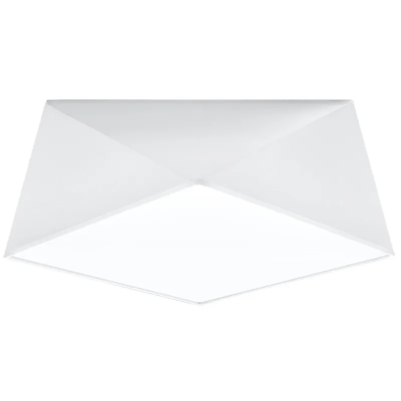Plafonnier HEXA 35, PVC blanc, E27 - Pas cher