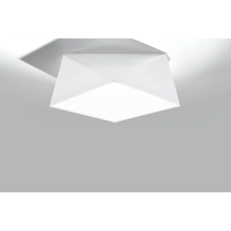Plafonnier HEXA 35, PVC blanc, E27 - Pas cher