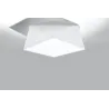 Plafonnier HEXA 35, PVC blanc, E27 - Pas cher