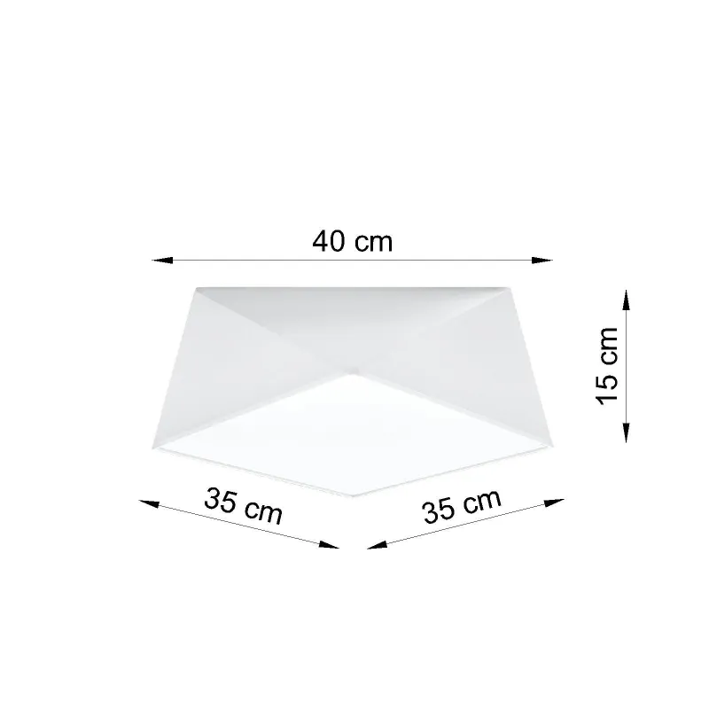 Plafonnier HEXA 35, PVC blanc, E27 - Pas cher