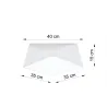 Plafonnier HEXA 35, PVC blanc, E27 - Pas cher