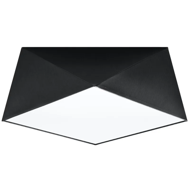 Plafonnier HEXA 35, PVC noi, E27 - Pas cher
