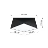 Plafonnier HEXA 35, PVC noi, E27 - Pas cher