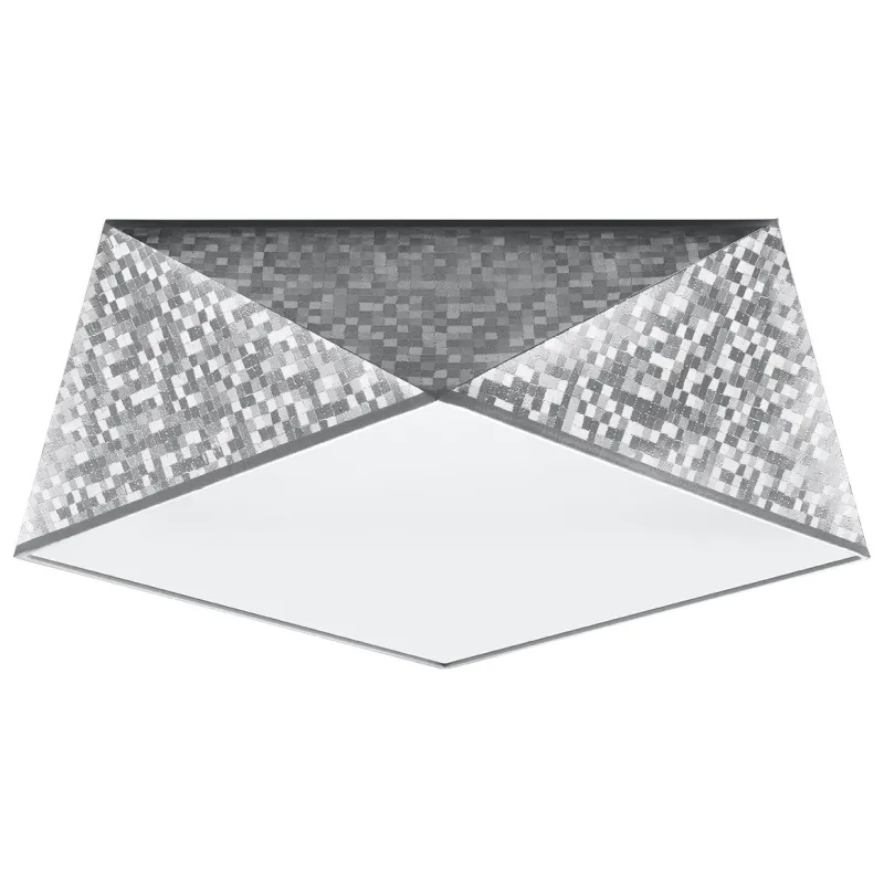 Plafonnier HEXA 35, PVC silver, E27 - Pas cher