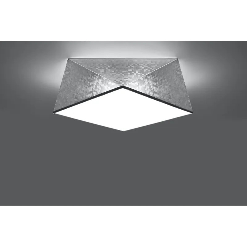 Plafonnier HEXA 35, PVC silver, E27 - Pas cher