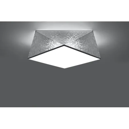 Plafonnier HEXA 35, PVC silver, E27 - Pas cher