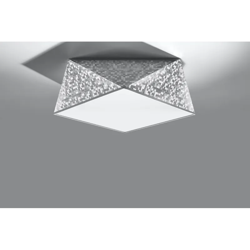Plafonnier HEXA 35, PVC silver, E27 - Pas cher