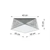 Plafonnier HEXA 35, PVC silver, E27 - Pas cher