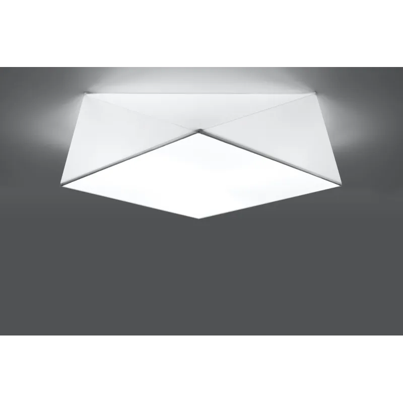 Plafonnier HEXA 45, PVC blanc, E27 - Pas cher