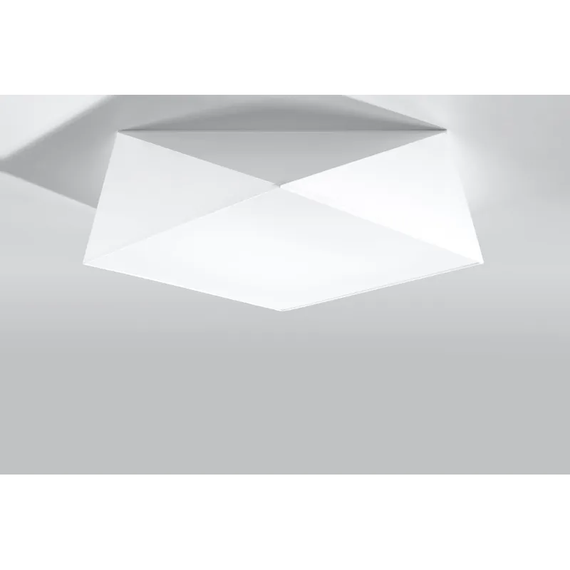 Plafonnier HEXA 45, PVC blanc, E27 - Pas cher