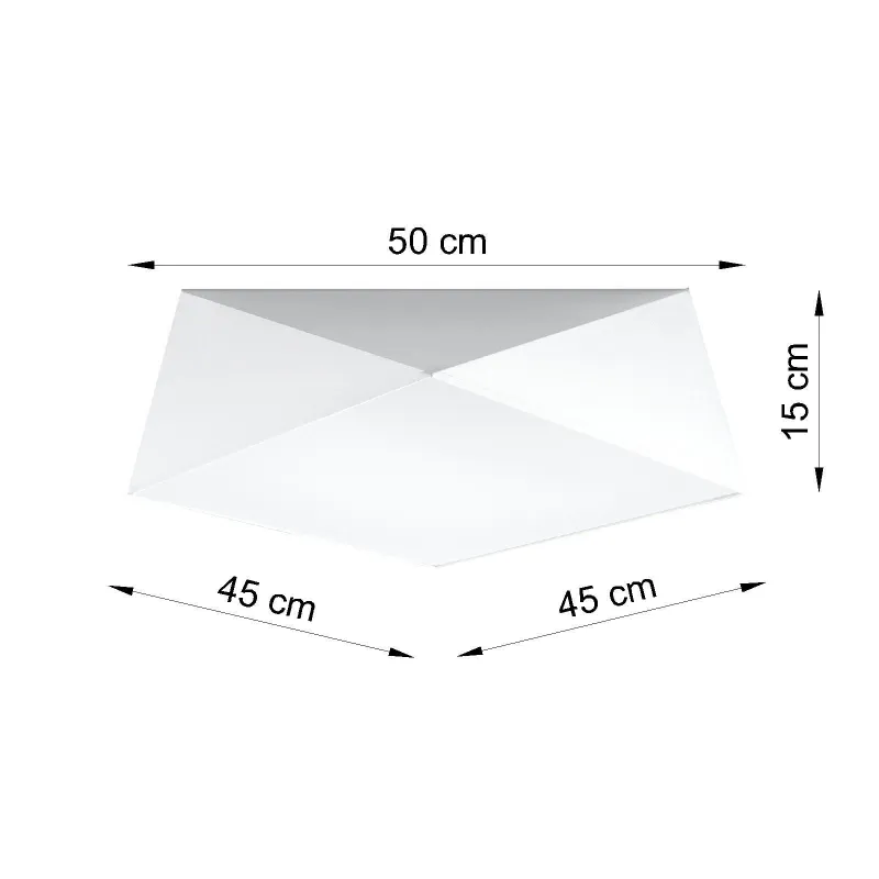 Plafonnier HEXA 45, PVC blanc, E27 - Pas cher