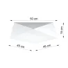 Plafonnier HEXA 45, PVC blanc, E27 - Pas cher