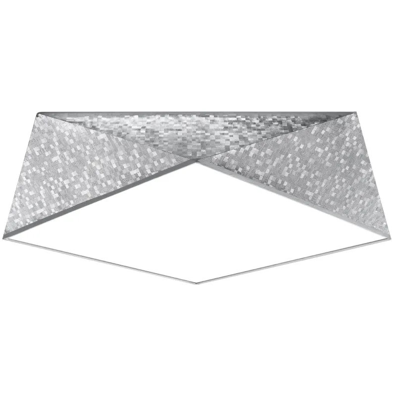 Plafonnier HEXA 45, PVC silver, E27 - Pas cher