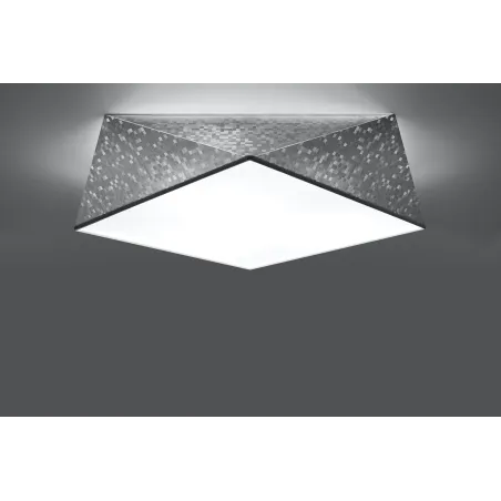Plafonnier HEXA 45, PVC silver, E27 - Pas cher