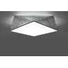 Plafonnier HEXA 45, PVC silver, E27 - Pas cher